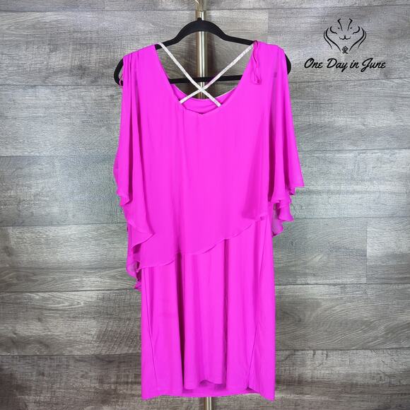 MSK Sequin Strap Mini Dress Size L - Picture 2 of 7